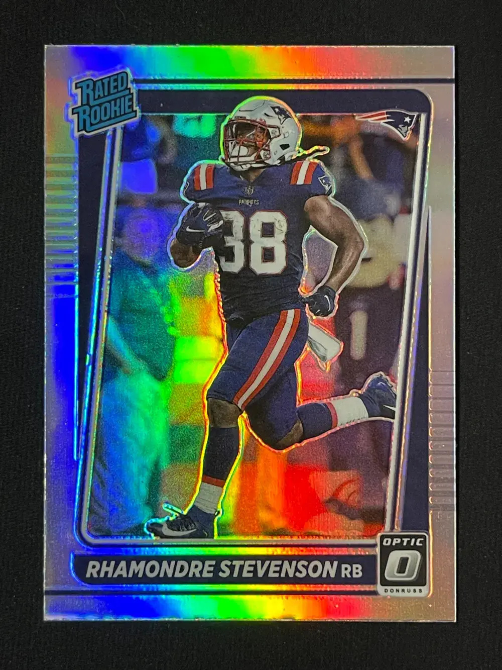 2021 Panini Optic Rated Rookies Silver #237 Rhamondre Stevenson Patriots JP