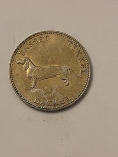 Frolic 1970s Dachshund Promotional Token