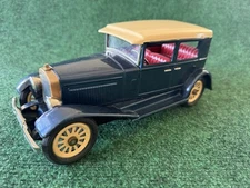Vtg Shioji Co 1925 Old Timer Limousine SSS Tin Lithograph Toy Car Blue Japan
