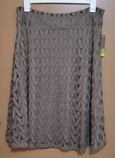 Valerie Stevens Womens Skirt Pull On Brown Si...