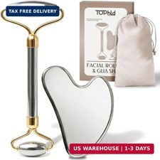 Stainless Steel Face Roller  Gua Sha Facial Tools, Face Massager for Self Care,