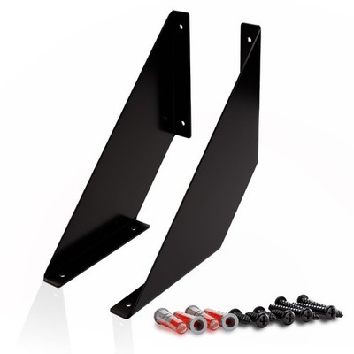 Shelf Brackets Black   Shelf Brackets incl. Mounting Material for Various Rega...