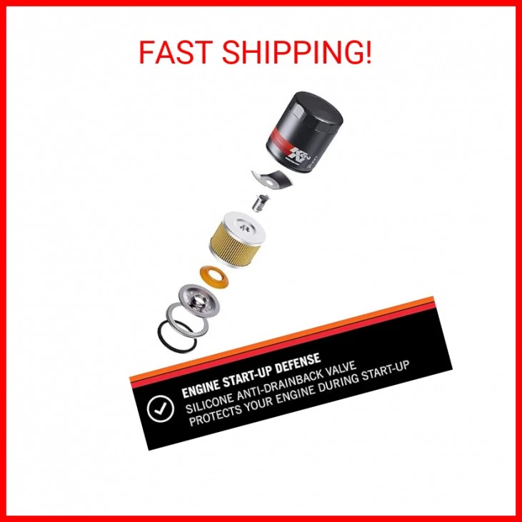 K&N Premium Oil Filter:Designed to Protect your Engine: Compatible with Select 1 Foto 2 de 2
