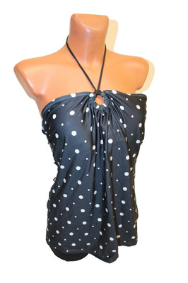 Octopus Tankini M 40/42 B Neckholder Top Hipster Slip Bademode Badeanzug Punkte