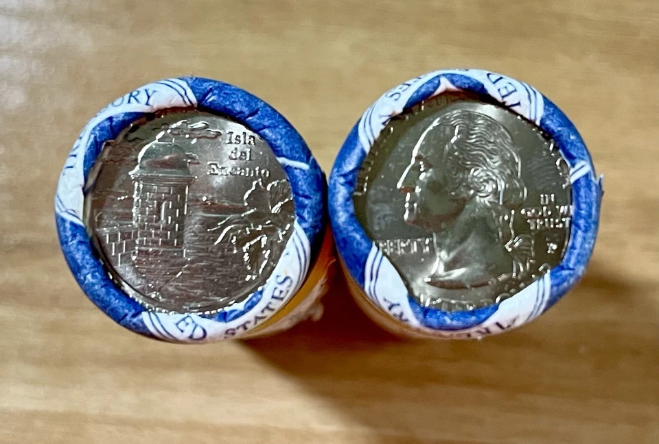 2009 Puerto Rico Territories Quarters P&D US Mint Sealed Coin Rolls  🔥🪙🇵🇷 - Image 3 of 3