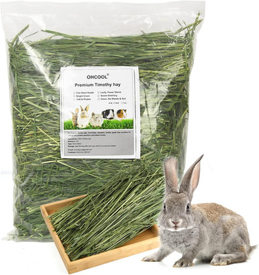 Timothy Hay 1.1LB - Dust Free Natural Green Fresh Food Hay for Rabbits Tortoise