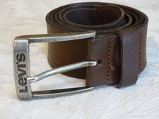 vintage Levi's Levis mens brown leather belt, fit  to 35" to 39"