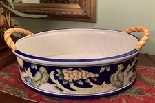 FITZ and FLOYD Decorative Oval Basin Foot Bath Exoticals 18” Long