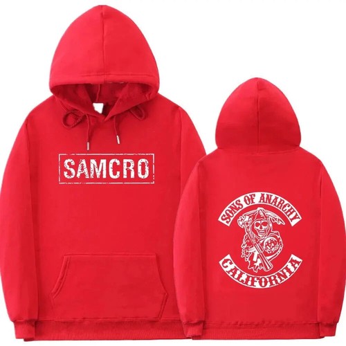 Sudadera con Capucha Estampado Doble Cara Prendas para el torso Hijos de la Anarquía SAMCRO Hombres Mujeres - Imagen 25 de 33