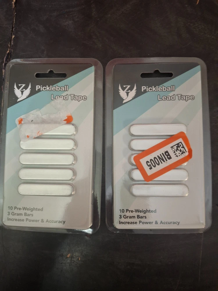 Pickleball Lead Tape 10 Pre-Weighted 3 Gram Bars Each Pack 2-Pack Lot 20 Total
