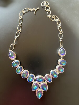 Lucky Shine Mystic Topaz Dressy Cocktail Necklace in original packaging