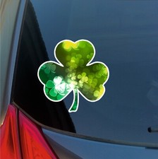 Shamrock vinyl sticker decal car truck locker Irish lucky St Patrick's Boston
