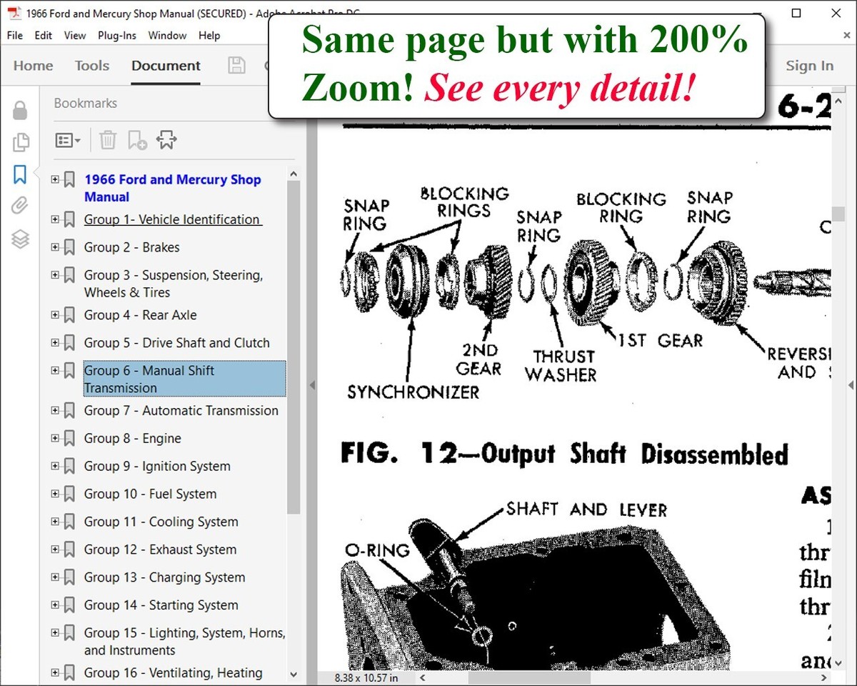1966 Ford and Mercury Shop Manual (USB) | eBay