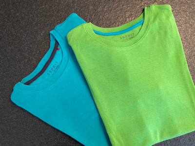 N E U  ESPRIT Shirt im Doppelpack Gr. L (14 J) o. 36 38 schöne Farben 100 % BW