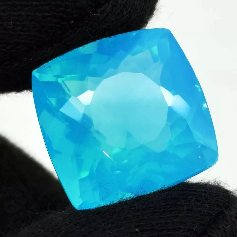 Piedra preciosa suelta A+ ópalo azul natural 30-33 quilates corte cojín sin tratar certificado EGL Foto 4 de 4