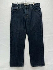 Levi's 505 Regular Fit Straight Leg Jeans Men's 38 x 30 - Dark Wash High Rise