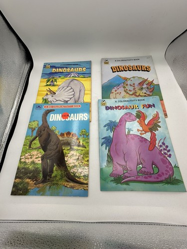 Vintage Kinderbuch Menge 15 - Dinosaurier Bonus 4 Malbücher HC Taschenbuch - Bild 12 von 12