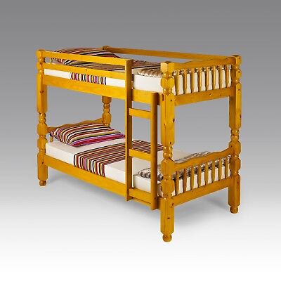 Brand New Chunky Antique Pine Bunk Bed Strong Sturdy Thick Posts Ebay