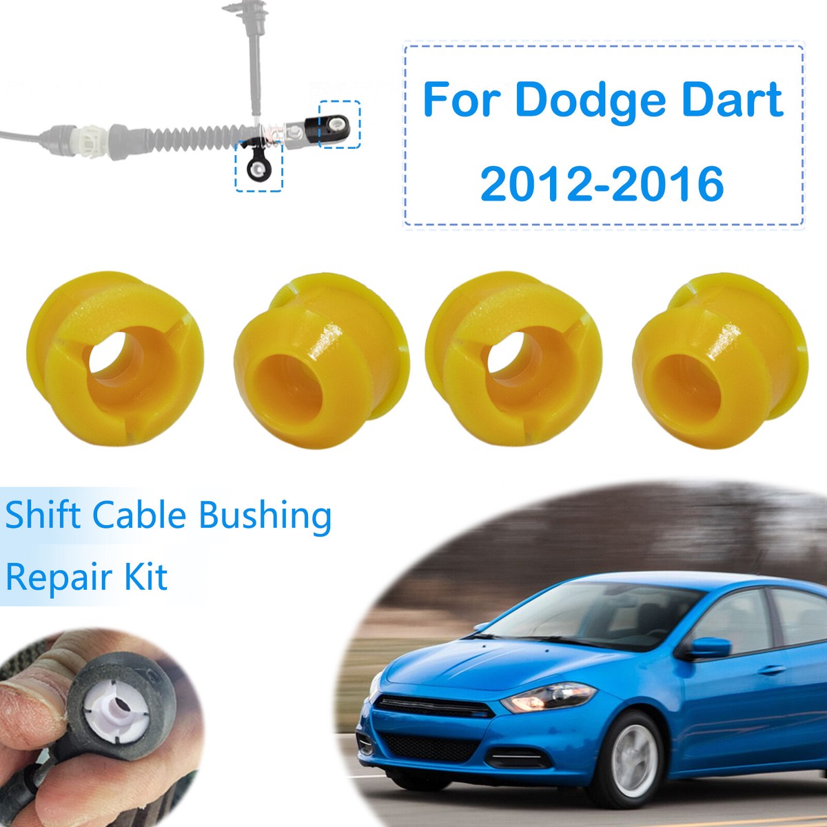 とし 4Pcs For Dodge Dart Automatic Gear Shift Cable Repair Kit