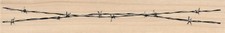 Barbed Wire Wood Mounted Rubber Stamp IMPRESSION OBSESSION Western Fences D13145