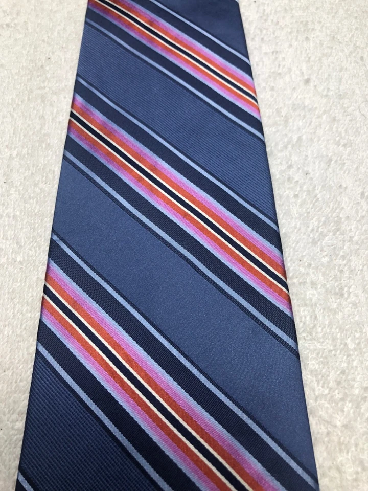 CORBATA HOMBRE EXPRESS AZUL CON ROSA NEGRO NARANJA 4 X 61 Foto 3 de 4