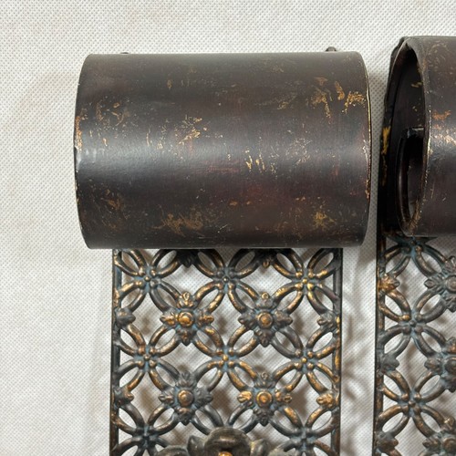 Pair of Pier 1 Imports Metal Scrolled Wall Sconce Candle Holders - Picture 8 of 24