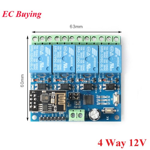 Esp8266 Esp-01 5v 12v 1 2 4 Way Wifi Relay Module Things Smart Home DIY Control - Picture 6 of 18