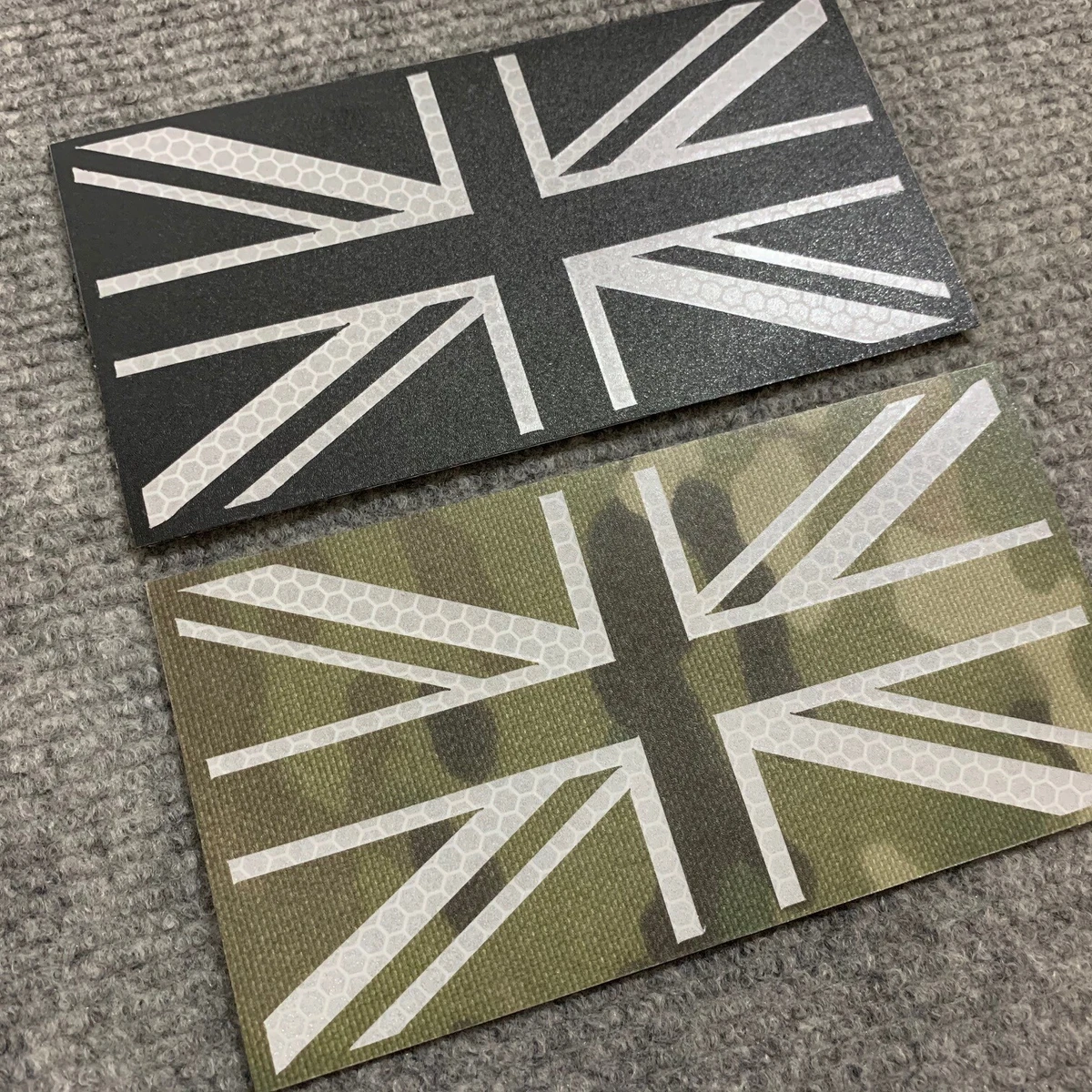 Union Jack Flag Reflective Mono, Multicam IR Style Vest Morale Patch for UBACS