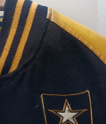 Vintage U.S. Army Racing Bomberjacke Gr. Medium schwarz gelb mit Patches - Bild 17 von 24