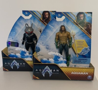 NEW DC Aquaman The Lost Kingdom Black Manta & Aquaman 4'' Figure Set Spin Masters