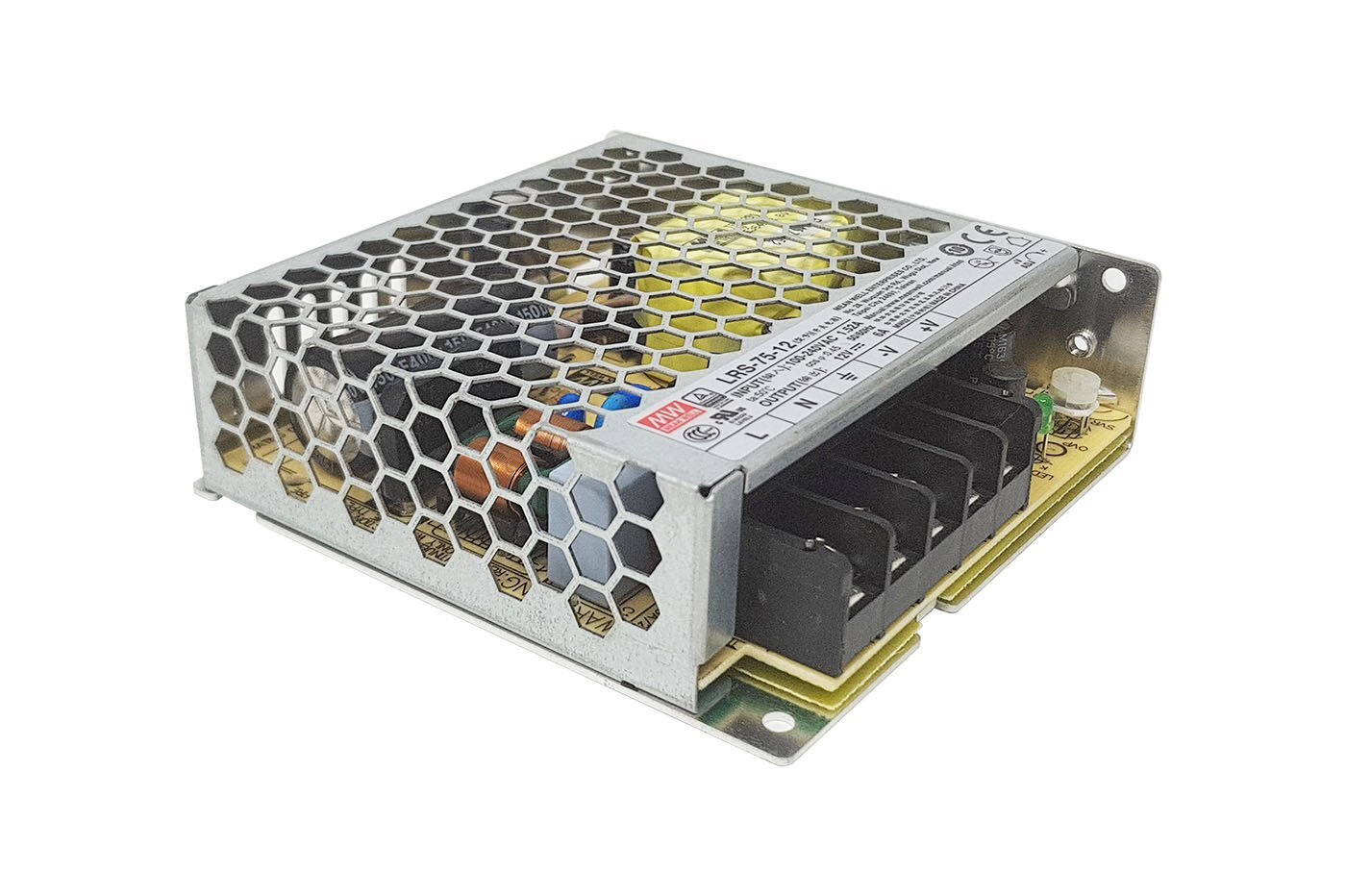 Alimentatore Switching 72W 12Vdc 6 A Singola Uscita LRS-75-12 MEANWELL