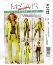 McCall's 5432 Misses Wardrobe Separates Palmer Pletsch Classic Fit 16-24 UNCUT