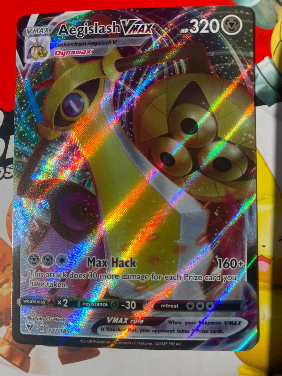 Pokemon TCG SWSH Vivid Voltage Aegislash Vmax Ultra Rare 127/185 Pack Fresh  NM!