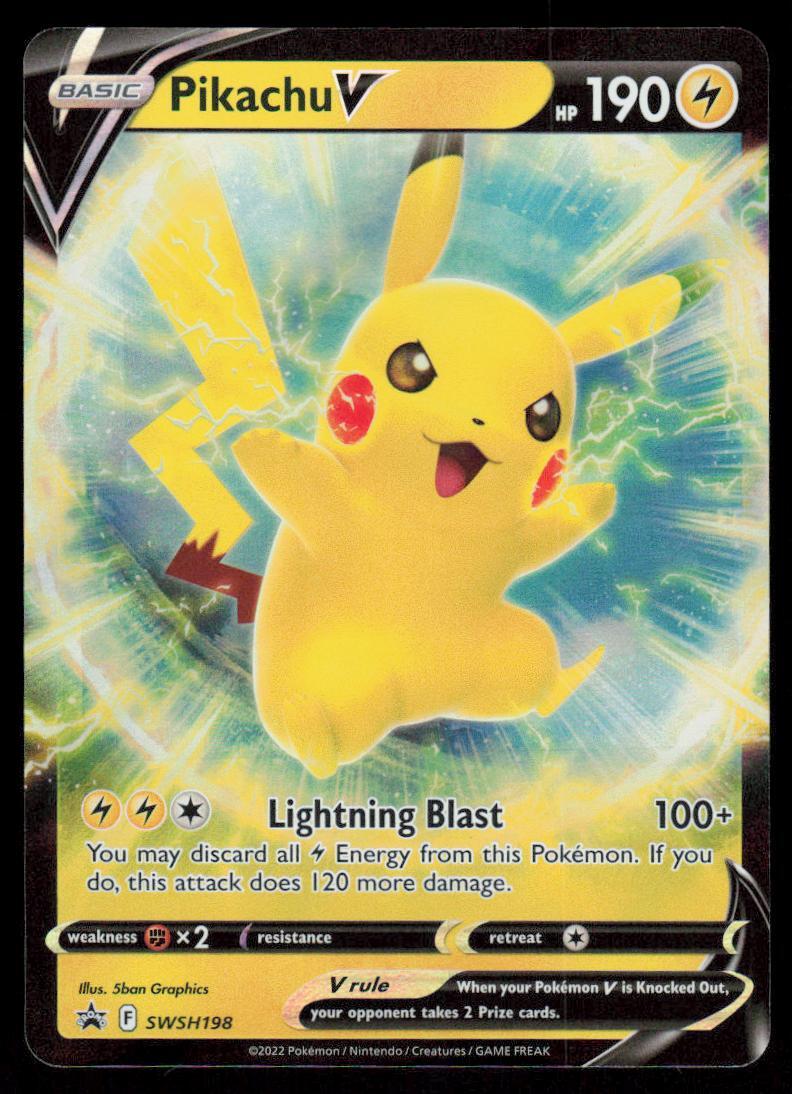Pikachu V SWSH198 Ultra Rare Pokemon Black Star Promo NM