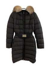 Moncler Down Jacket Size 1 Removable Fur Trim & Belt