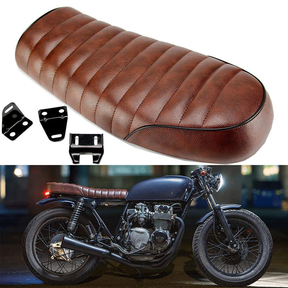 Motorcycle Hump Flat Brat Seat Saddle For Honda CB Suzuki GS