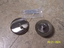 Bath Tub Waste & Overflow Drain Brushed Stainless Steel Finish Trim Kit
