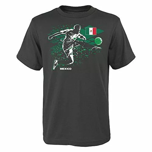 World Cup Soccer Mexico Kids & Youth "Tie Breaker" Tee,  Black, Youth Large(14-16