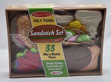 MELISSA  DOUG Felt Food Sandwich Set Pretend Play New Sealed
