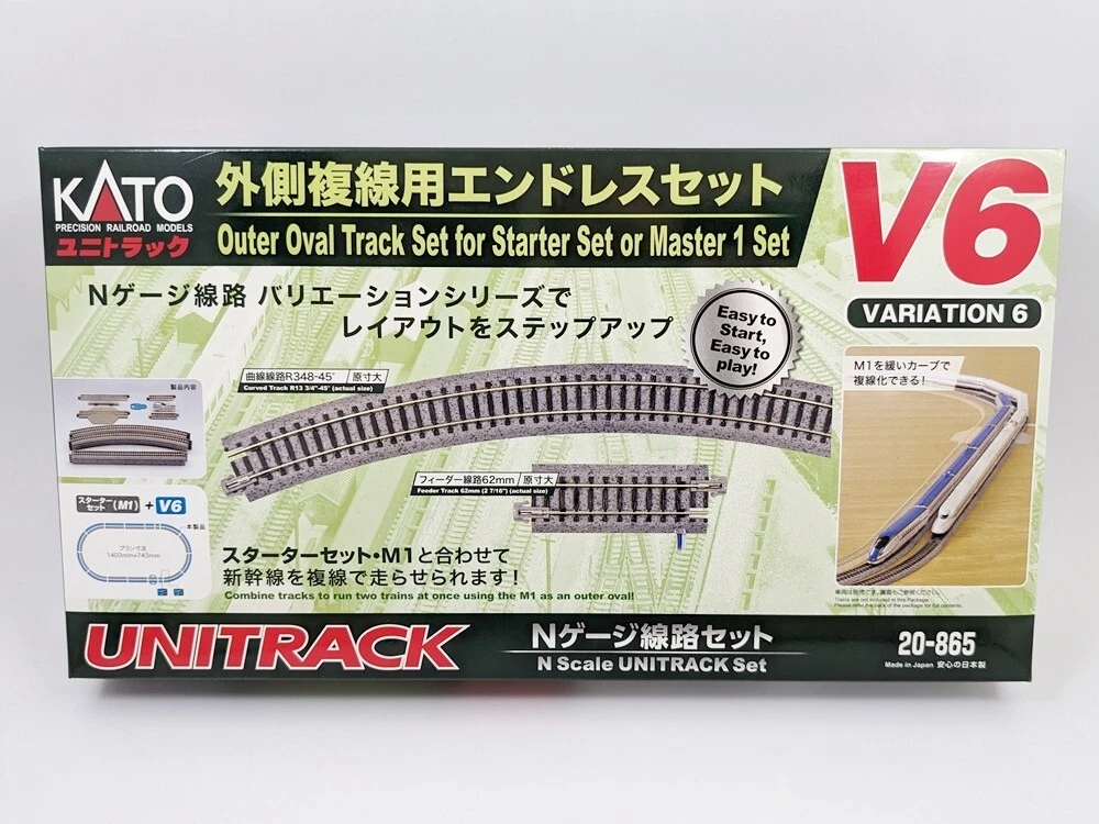 New N gauge Kato 20 865 Unitrack V6 Outer Oval Track Set For Master 1 Set