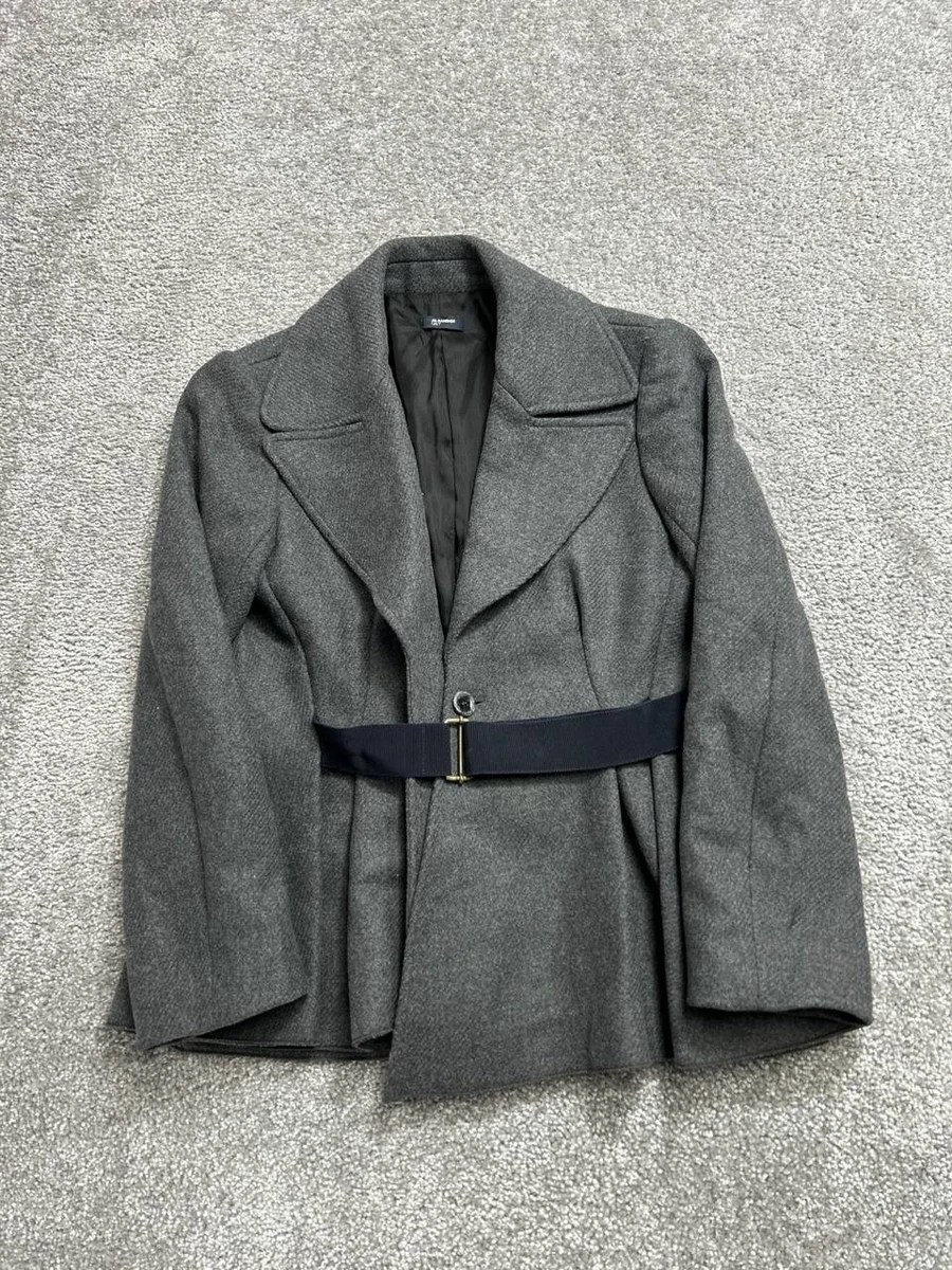Manteau Femme JIL SANDER Gris, 100% Laine Vierge, Taille 36, Long, Occasion Excellent état