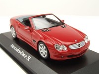 Maxichamps - Mercedes Sl-Klasse R230 2001 Metallic-Rot - 1/43 - MXC940031031