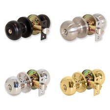 XFORT Bello Entrance Knob Set, Door Knob with Lock for Wooden Doors