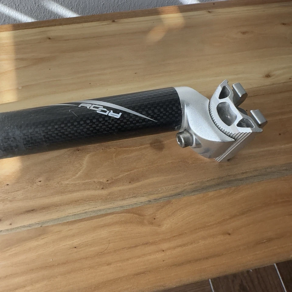 Tija de sillín de carbono Bianchi RC 31,6 mm x 350 mm 20 mm retroceso carretera grava poste de bicicleta Foto 3 de 4