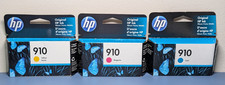 3PK Genuine HP 910 Ink Cyan Magenta Yellow NEW SEALED Warranty 09/25 11/25