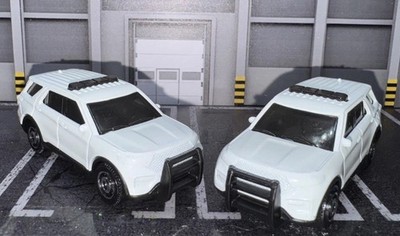 Lot Of 2 Matchbox 2023 Custom Unmarked Ford Interceptor SUV 1:64 NLFFP Diecast