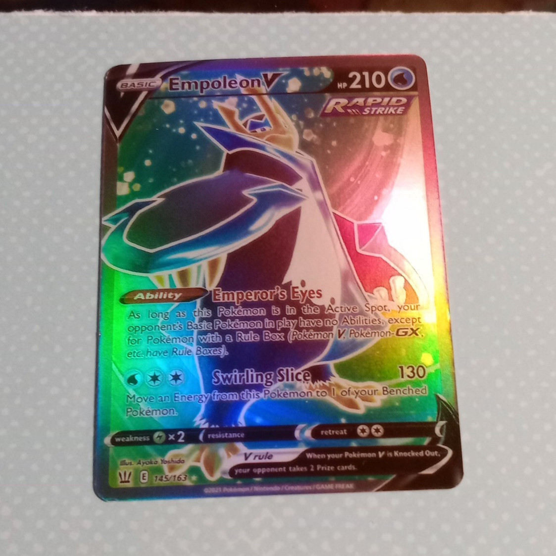 Pokemon Empoleon V 145/163 Battle Styles Full Art Holo Ultra Rare English 210