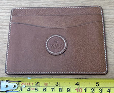Rolex Brown Camel Card Paper Holder Wallet 50.05.34 Vintage 5.5x4" Geneve Rare