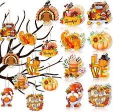 27Pcs Thanksgiving Day Ornaments for Small Tree Decorations,Fall Hanging...