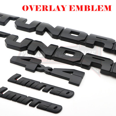 5Pcs Matte Blackout Emblem Overlay Kits For 2022-2025 Tundra Limited 4X4 Badges